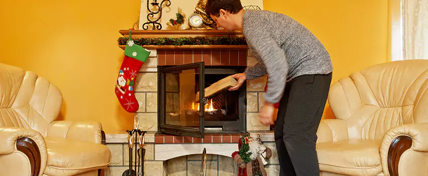 Rusted Metal Fireplace Restoration in Fort Mohave, Arizona